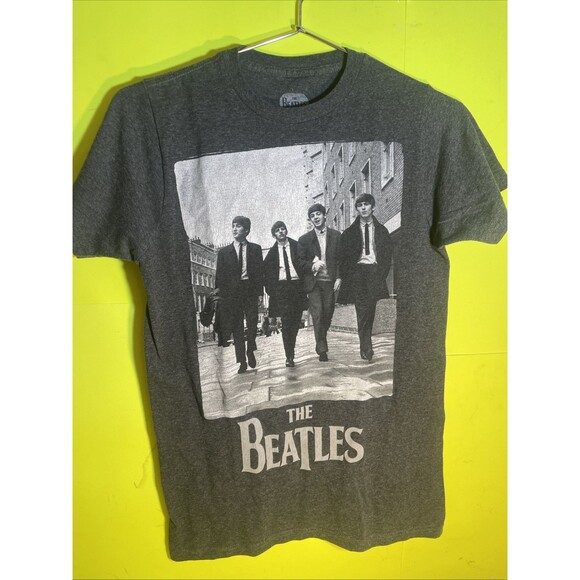 Tha Beatles Graphic Tee Shirt 2013 Apple Corps  Small Charcoal Gray Walking - Picture 1 of 3